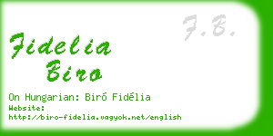 fidelia biro business card